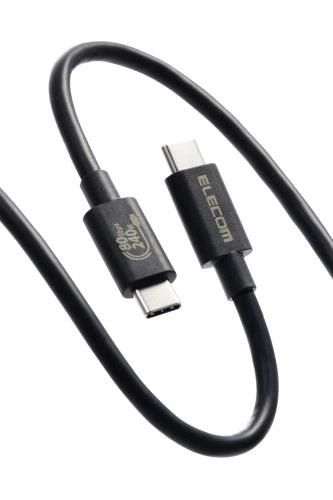 【貨物輸送無料】エレコム USB-C 有線テレビ 1m USB4 240W 弾丸道路資料伝える USB PD相応う 最大限度80Gbps 8K/60サイクル [Thuderbolt 5 / 4 / 3, USB3.x / 2
