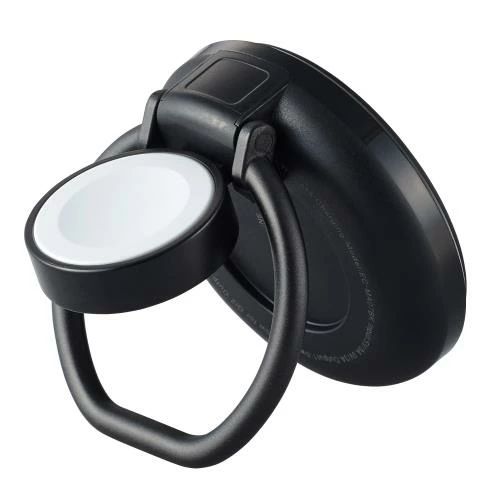 【貨物輸送無料】エレコム Qi2 申し受ける器 15W 2インチ1 Apple Watch 相応う AirPods 置き目公証品 輪っか型 黒いこと EC-MA07BK