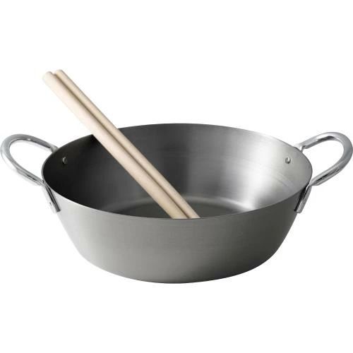 【貨物輸送無料】和平フレイズ(Wahei freiz) dancyu 鉄 天ぷら鍋 26珊 粉箸付 ダンチュウ DA-32