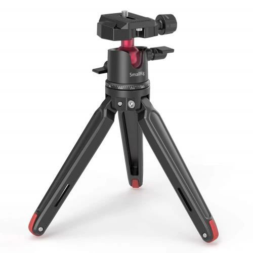 【貨物輸送無料】SmallRig ミニ三脚 一眼二眼レフ写真機三脚 パウダーコンパクト アルカスイス親しさ雲台付き添い人三脚 軽銀製- BUT2664