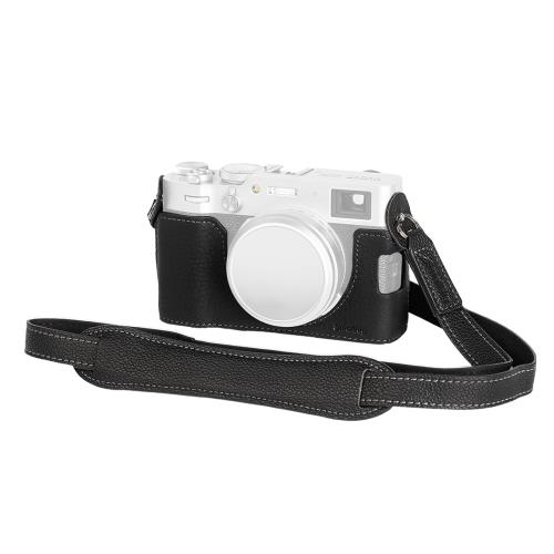 【貨物輸送無料】SmallRig 富士フイルムX100VI用 ハーフレザーケースセット 写真機用(黒いこと) 4700