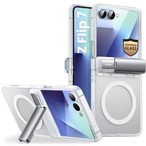 【貨物輸送無料】i-Blason Cosmo Samsung Galaxy Z Flip 7用 入れもの [内蔵フロントスクリーンプロテクター] [蝶つがい保護すること] [無線電話申し受ける対