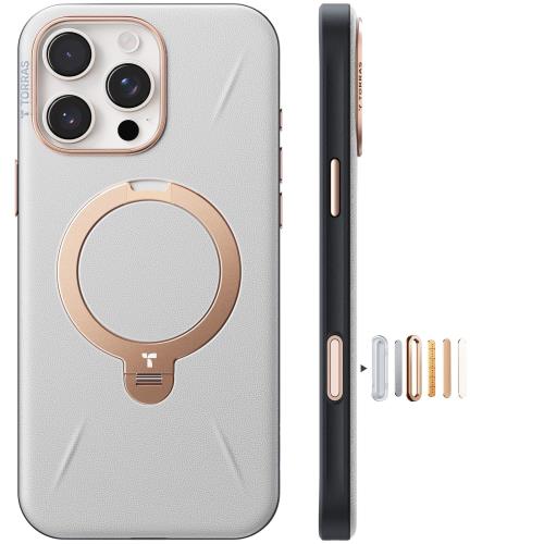【貨物輸送無料】新感覚的な体験なめし革?スキンタッチTORRAS iPhone 16 Pro Max 用 入れもの 革 薇式照明ランプ 縦横両相応う 輪っか 磁石積み上げる