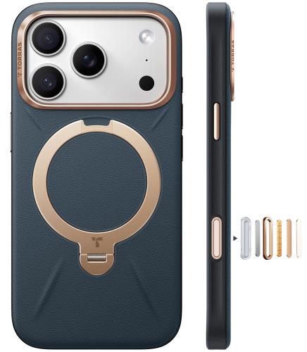 【貨物輸送無料】TORRAS iPhone 17 Pro 用 入れもの新感覚的な体験なめし革?スキンタッチOstand Q3 なめし革声の調子 MagSafe相応う 輪っか 照明ランプ 360°定点