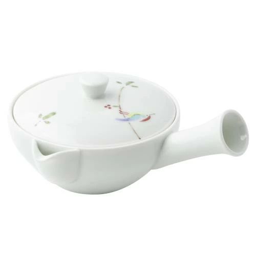 【貨物輸送無料】西海陶器 波佐見焼 陶房青 陶平 急須 約150ml 枝飛禽 日本製 白いこと