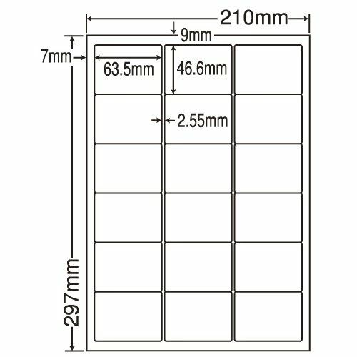 【送料無料】東洋印刷 シートカットラベル A4版 18面付(1ケース500シート) LDW18PE｜Conductドライバー　店