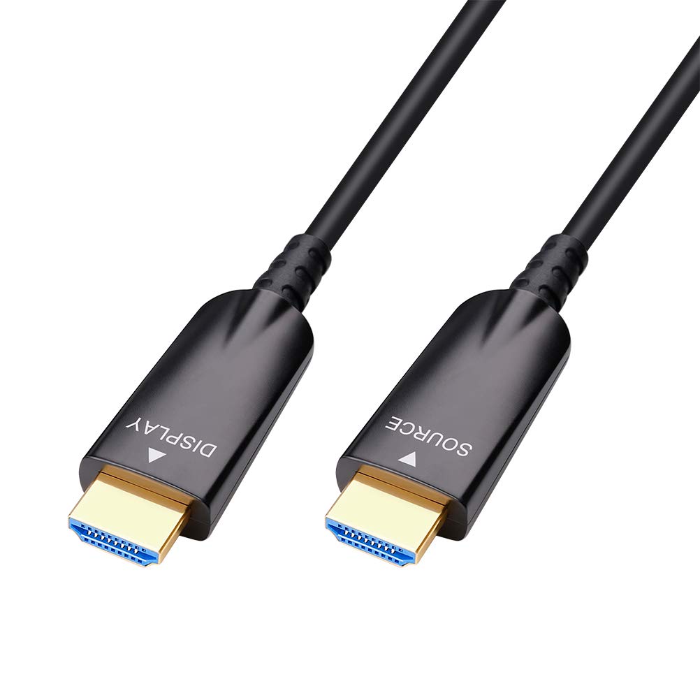 【送料無料】DTECH 光ファイバーHDMIケーブル 50m 4K 60Hz 2K 144Hz 1080P ハイスピード 18Gbps スリム やわらか 延長 長距離配線|Conductドライバー 店