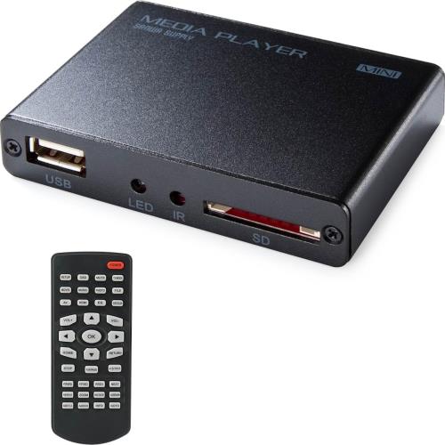 【送料無料】サンワダイレクト メディアプレーヤー HDMI/RCA出力 USBメモリ/SDカード対応 MP4再生 オートプレイ機能 HDMIケーブル付属 4｜Conductドライバー　店