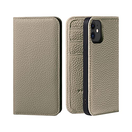 【送料無料】HANATORA iPhone12mini ケース 手帳型 本革 スマホケース スマホ スタンド コードホルダー 付き シュリンクカーフレザー ギ｜Conductドライバー　店