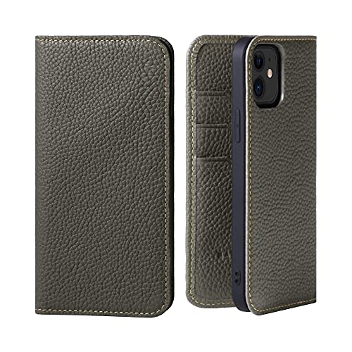 【送料無料】HANATORA iPhone12 12Pro ケース 手帳型 本革 スマホケース スマホ スタンド コードホルダー 付き シュリンクカーフレザー｜Conductドライバー　店