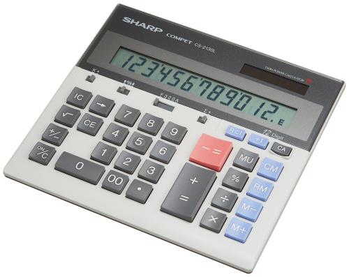 【貨物輸送無料】小ざかしい(SHARP) 実務計算器 事務机いの一番手合い 12桁 CS-2130L
