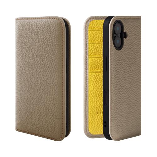 【貨物輸送無料】HANATORA iPhone16Plus 入れもの 万覚え帳型 本革 スマホケース スマホ 照明ランプ 吊りひも保持者 付き添い人 シュリンクカーフレザー ギ