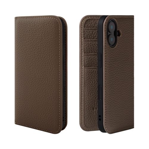 【貨物輸送無料】HANATORA iPhone16Plus 入れもの 万覚え帳型 本革 スマホケース スマホ 照明ランプ 吊りひも保持者 付き添い人 シュリンクカーフレザー ギ