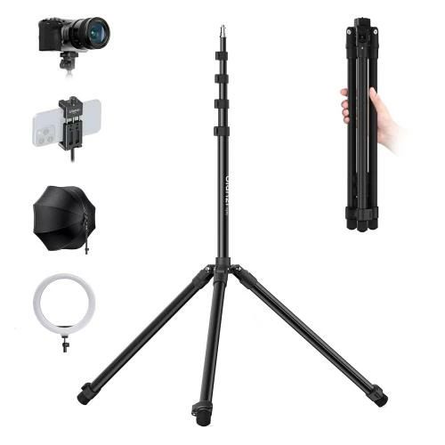 【貨物輸送無料】Ulanzi T270 映画化用 点火装置照明ランプ 2.7m 写真機三脚 映画化用照明ランプ 軽銀製 軽さ 逆針路折り畳み 55-270糎 5段伸