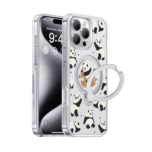 【貨物輸送無料】最新流行り?360°回転させる照明ランプCASEKOO iPhone 16 Pro Max 用入れもの せつ然たる ジャイアントパンダ 好いたらしい 米軍MIL標準尺度 填まる感 MagSaf