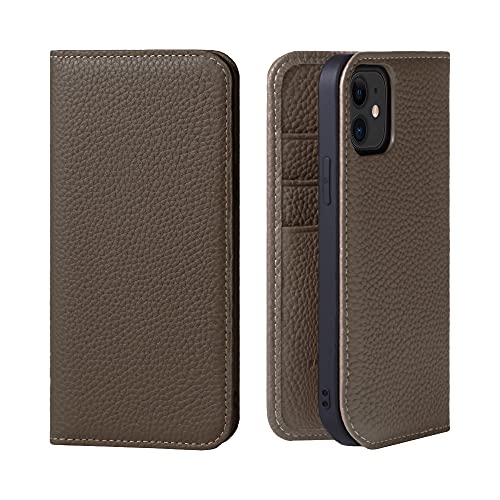 【貨物輸送無料】HANATORA iPhone12 12Pro 入れもの 万覚え帳型 本革 スマホケース スマホ 照明ランプ 吊りひも保持者 付き添い人 シュリンクカーフレザー