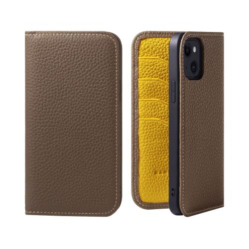 【貨物輸送無料】HANATORA iPhone14Plus 入れもの 万覚え帳型 本革 スマホケース スマホ 照明ランプ 吊りひも保持者 付き添い人 シュリンクカーフレザー ギ