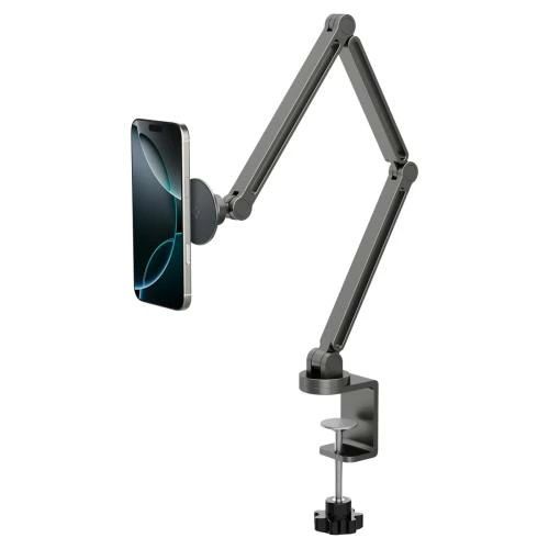 【送料無料】Spigen MagSafe対応 スマホホルダー マグネット式 スマホスタンド 360&deg;回転 角度調整可能 ワンタップ?クランプ?マグフィッ｜Conductドライバー　店
