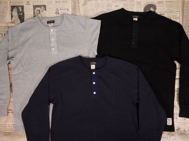 COLIMBO 長袖ヘンリーネックTシャツ XL ランプブラック 日本製 COLIMBO