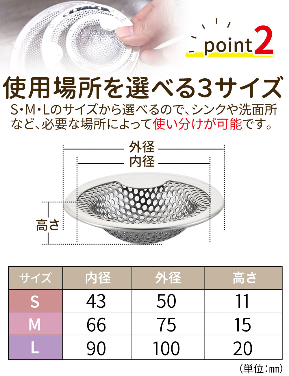 ≪クーポン利用で398円!≫ ゴミ受け ステンレス 排水口 髪の毛 取り お風呂 ユニットバス用 排水溝 洗面台 ステンレスゴミ受け バスルーム キッチン ステンレスごみうけ パンチングゴミ受け 台所 ごみ受け 流し キッチン シンク 排水口カバー 排水溝カバー ネット パンチング