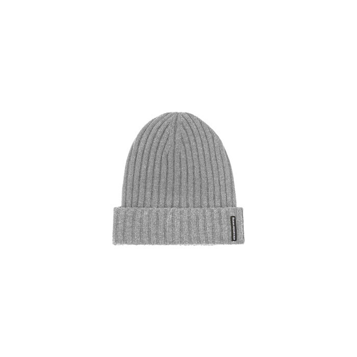 alexander wang / アレキサンダーワン / RBEANIE WITH LOGO LABEL / ロゴフラッグタグ リブビーニー (ヘザーグレー)  / 国内置き目取りまわし