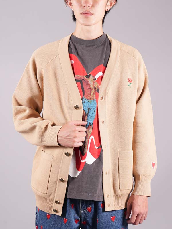 Emotionally Unavailable / エモーショナリーアンベイラブル / EU HEART CARDIGAN / カーディガン (タン) / ユニセックス