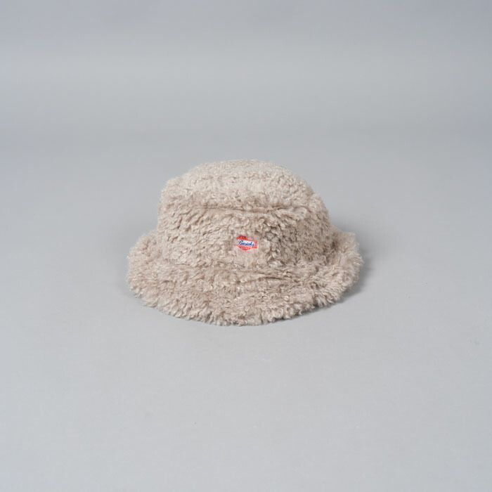 [ Super Sale 50%↓ 6月3日 20:00時乗り掛かる!!] BASICKS / ベーシックス / Faux Fur Big Bucket Hat / 稲荷毛皮 ビッグ 井戸釣瓶かぶり笠 (乳汁紅茶) / 国内定まり取りまわし