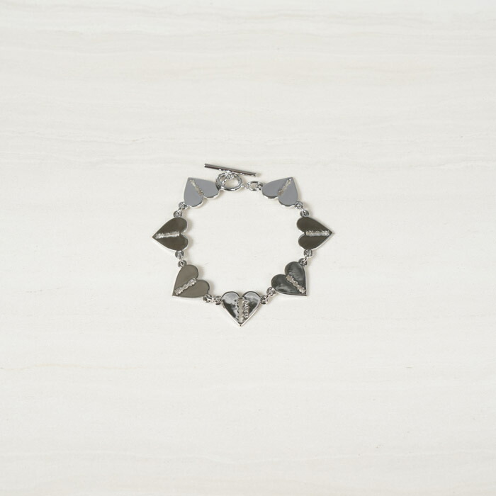 BASICKS / ベーシックス / Multi Heart Razor Bracelet / 腕輪 (しろがね色) / 25春夏 / 国内置き目取りまわし