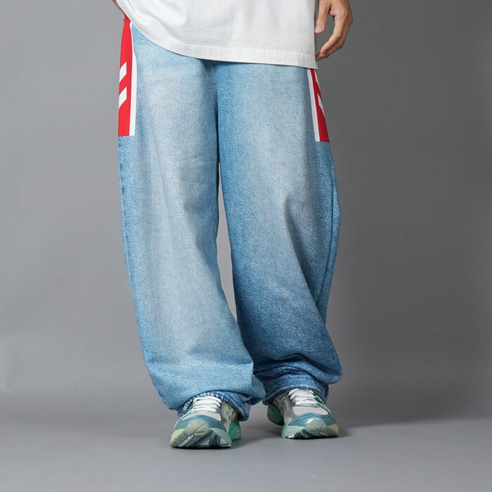 [Summer Sale 50%&darr;] HUMMEL 00 / ヒュンメル オー / TRANS DENIM SWEAT TROUSER / トランス デニム スウェット トラウザー (インディゴ) 国内正規取り扱い｜Confidence