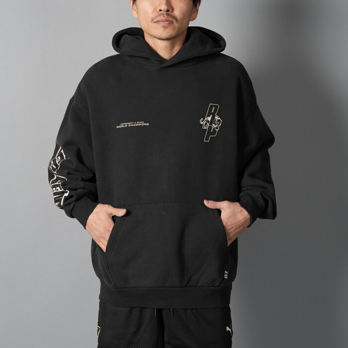PUMA x REPRESENT / プーマ x リプレゼント / REPRESENT LS HOODIE / リプレゼント ロングスリーブフーディー (プーマブラック) / 国内正規取り扱い