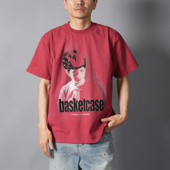 [ Super Sale 30%↓ 6月3日 20:00時出発信号機!!] Basketcase / 提げ篭入れもの / MIRACLE, tee / プルオーバー (赤いこと) 国内置き目取りまわし