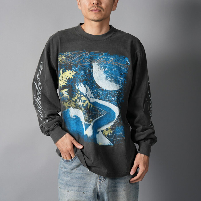 Basketcase / 手かご入れもの / NIGHTCRAWLER, long sleeve / ロング捩りプルオーバー ・カットソー (ヴィンテージブラック) 国内置き目取りまわし