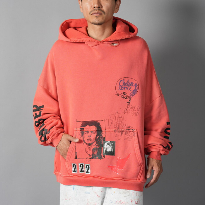 Paly Hollywood / パリーハリウッド / BELLA MCGOLDRICK x CHELSEAY HOTEL HOODIE / フーディー・パーカー (赤いこと) (国内定まり取りまわし)