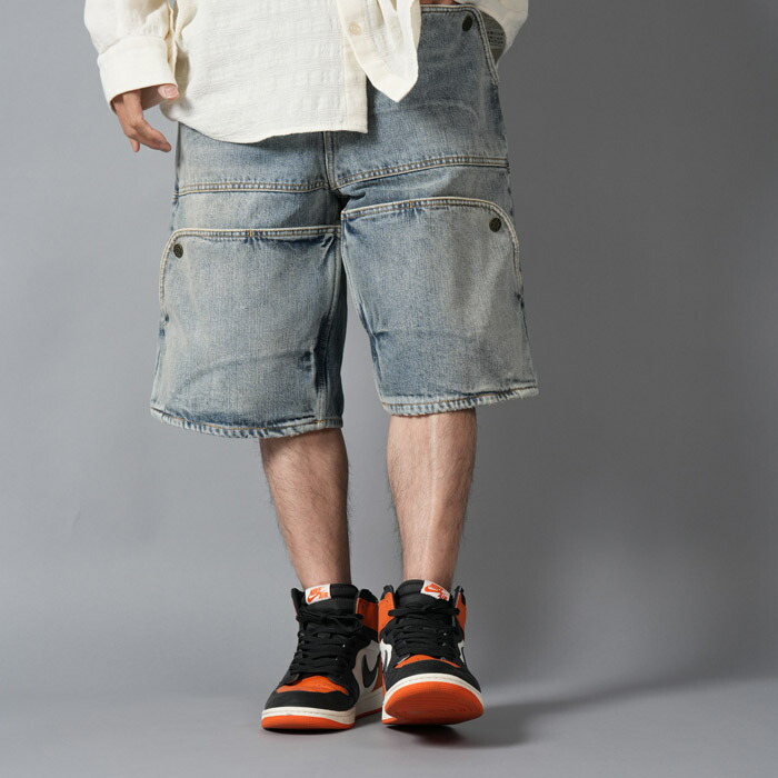 GUESS USA / ゲス ユーエスエー / M UTILITY SHORTS / ジーンズさる股引き (青み) 国内置き目取りまわし