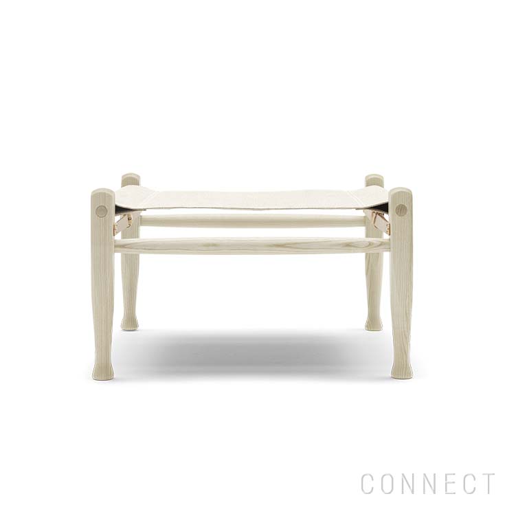 CARL HANSEN & SON（カール・ハンセン＆サン） KK97170 SAFARI FOOTSTOOL（サファリスツール） / アッシュ材・ホワイトオイル仕上げ / ナチュラルキャンバス / フットスツール 37,180円