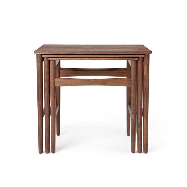 CARL HANSEN \u0026 SON（長い巻き毛・ハンセン＆サン） CH004 NESTING TABLES（ネスティング時刻表） / ウォルナット材・油絵の具完成 / ネスト時刻表