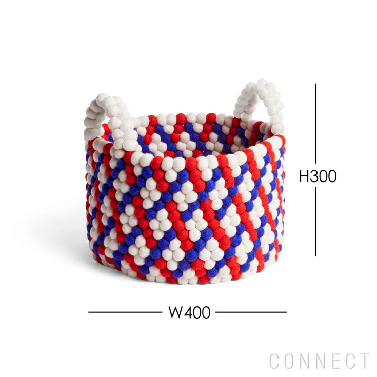 在庫限り】HAY（ヘイ） / BEAD BASKET WITH HANDLE（バスケット