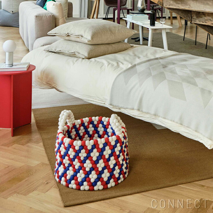 在庫限り】HAY（ヘイ） / BEAD BASKET WITH HANDLE（バスケット