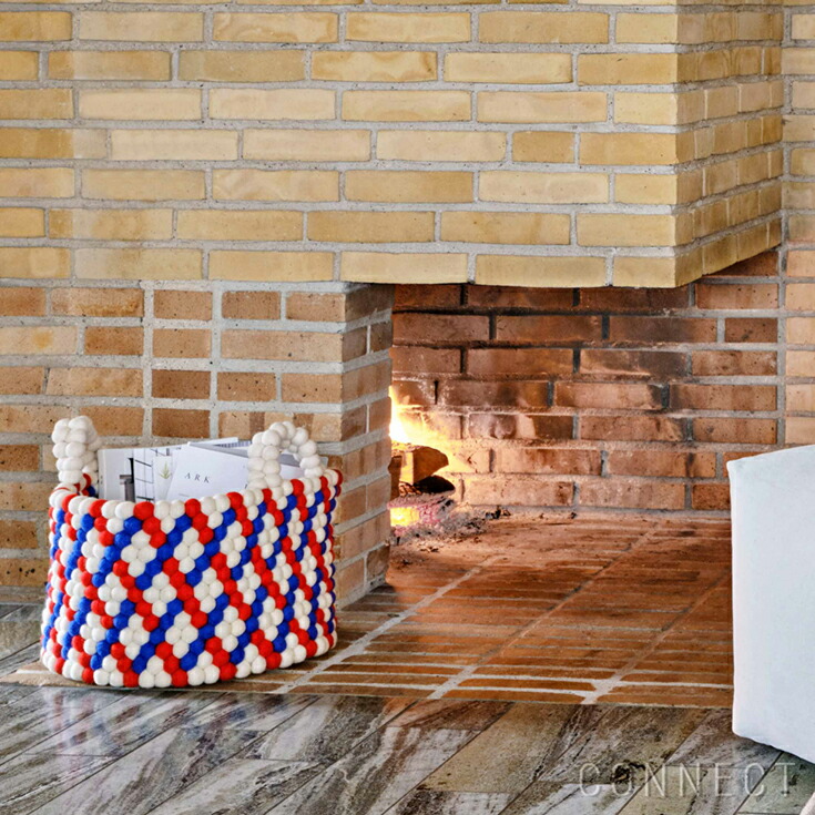 在庫限り】HAY（ヘイ） / BEAD BASKET WITH HANDLE（バスケット