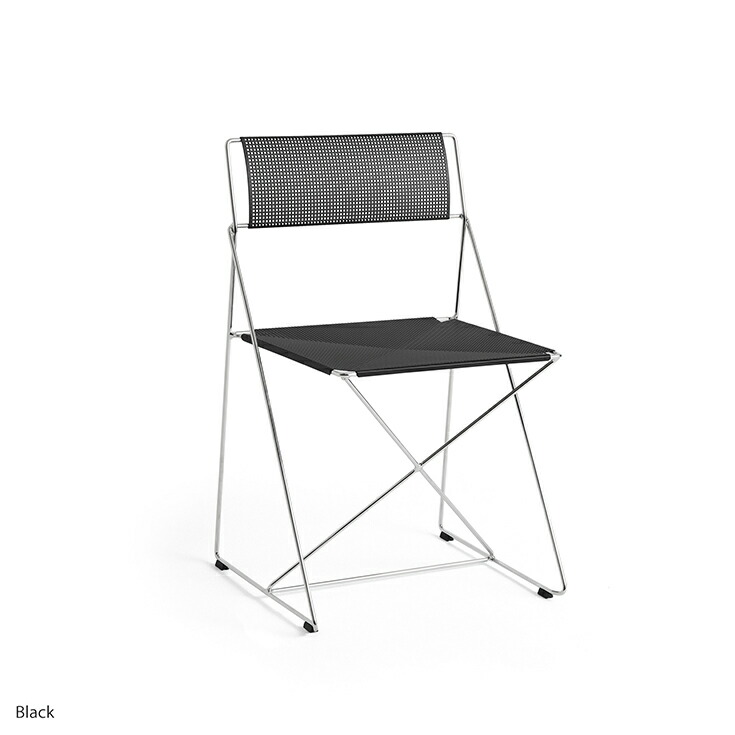HAY（ヘイ） / X-LINE CHAIR CHROMED（エックス生産ライン 女性議長 クロームド） / 屋内用 / 黒いこと