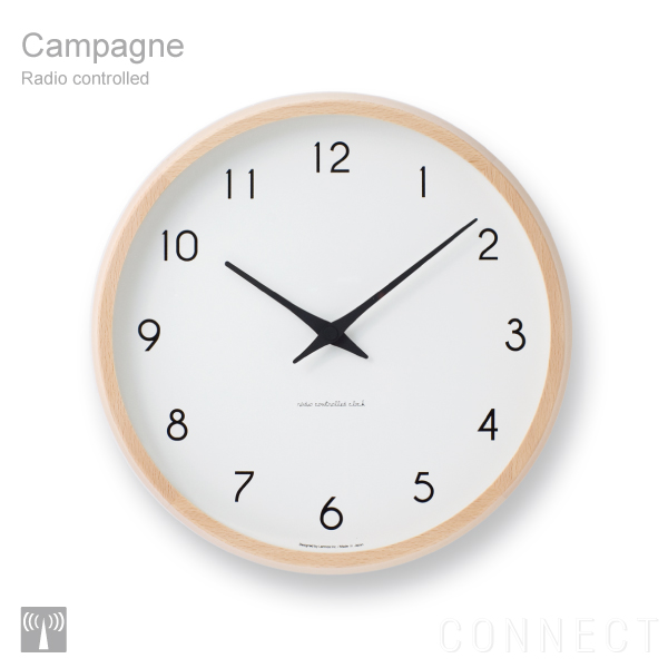 【時計】LEMNOS ( レムノス ) 掛け時計 /Campagne(カンパーニュ）電波時計  壁掛け 掛時計 