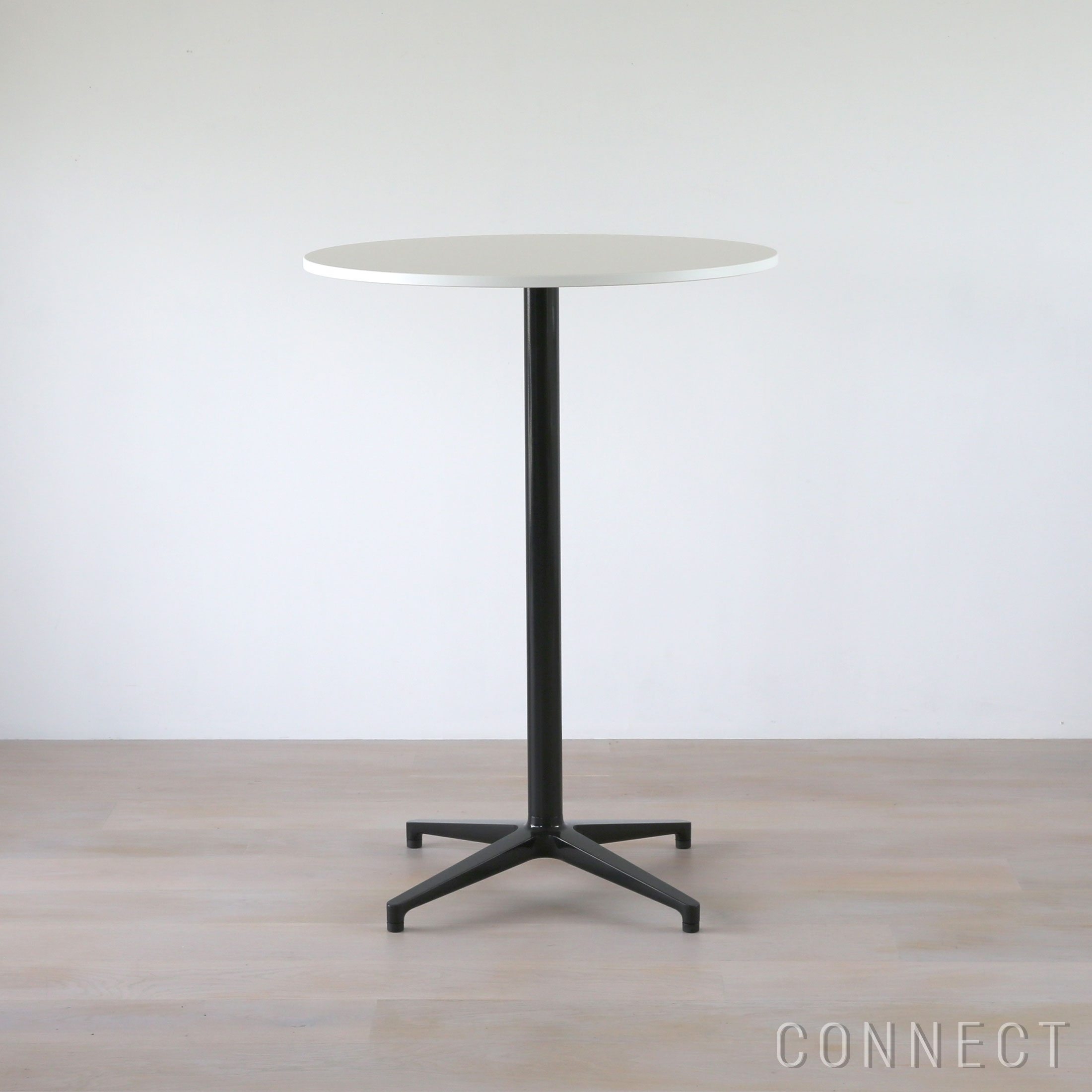 Vitra（ヴィトラ） / Bistro Stand-up Table（螺旋釘トロ スタンドアップテーブル）Φ796 / メラミン白いこと天板 / 第一義的うす暗い脚・黒色火薬厚地の外套完成 / ラウンド時刻表  時刻表【貨物輸送無料】