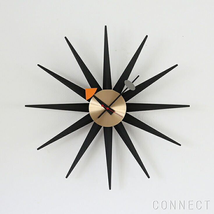 Vitra(ヴィトラ) / Wall Clocks(ウォールクロック) / Sunburst Clock(サンバースト クロック) / Black・Brass / 掛け時計|Hente by CONNECT