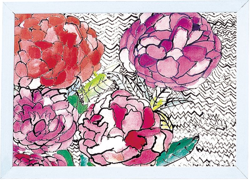 山本 丘人、村道、大判、額装用・画版、日本製・新品額 額装付、状態良好 11550.jpg