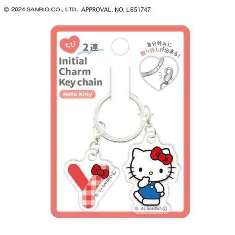 楽天市場】SANRIO ハローキティ チビ2連 イニシャルチャーム