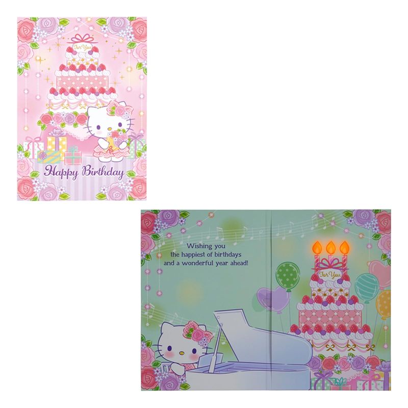 楽天市場】バースデーカード ライト＆メロディー ハローキティ ケーキ