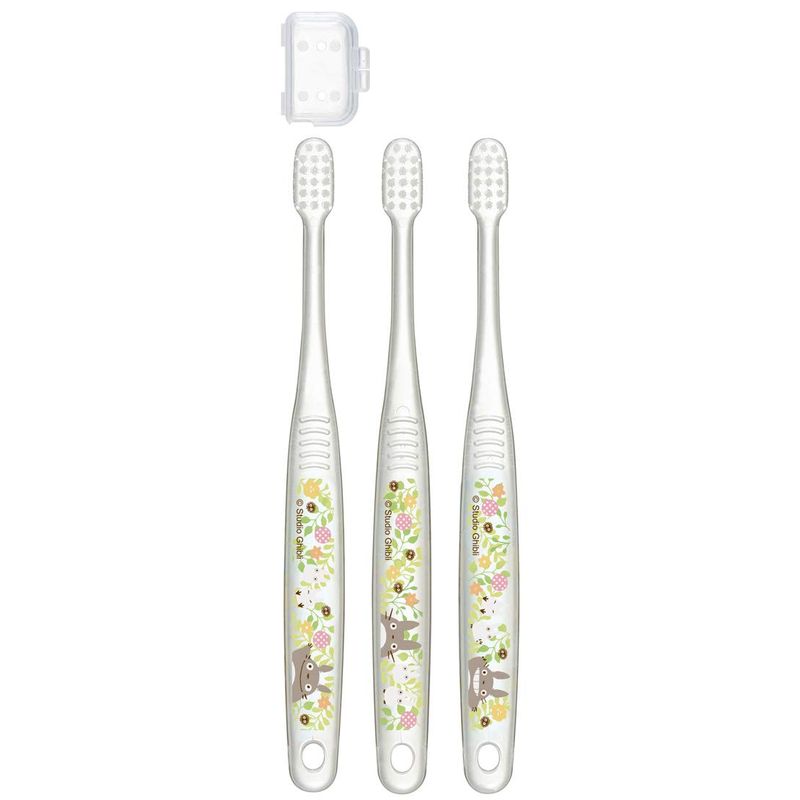 スケーター Skater 歯ブラシ 園児用 3-5才 やわらかめ クリア 3本 となりのトトロ プランツ ジブリ 14cm TBCR5T画像