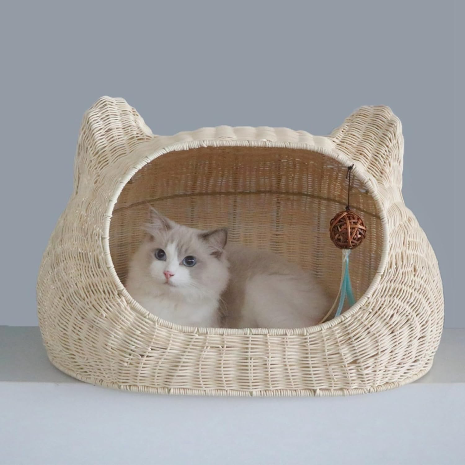 ペットハウス ドーム型 洗える 猫の外観 クッション ペットベッド 滑りにくい裏生地 室内 お手入れ簡単 耐え噛み 通年 保温防寒 キャットハウス 子型犬 おしゃれ 柔らかい ぐっすり眠れる ペット用｜おとショップ
