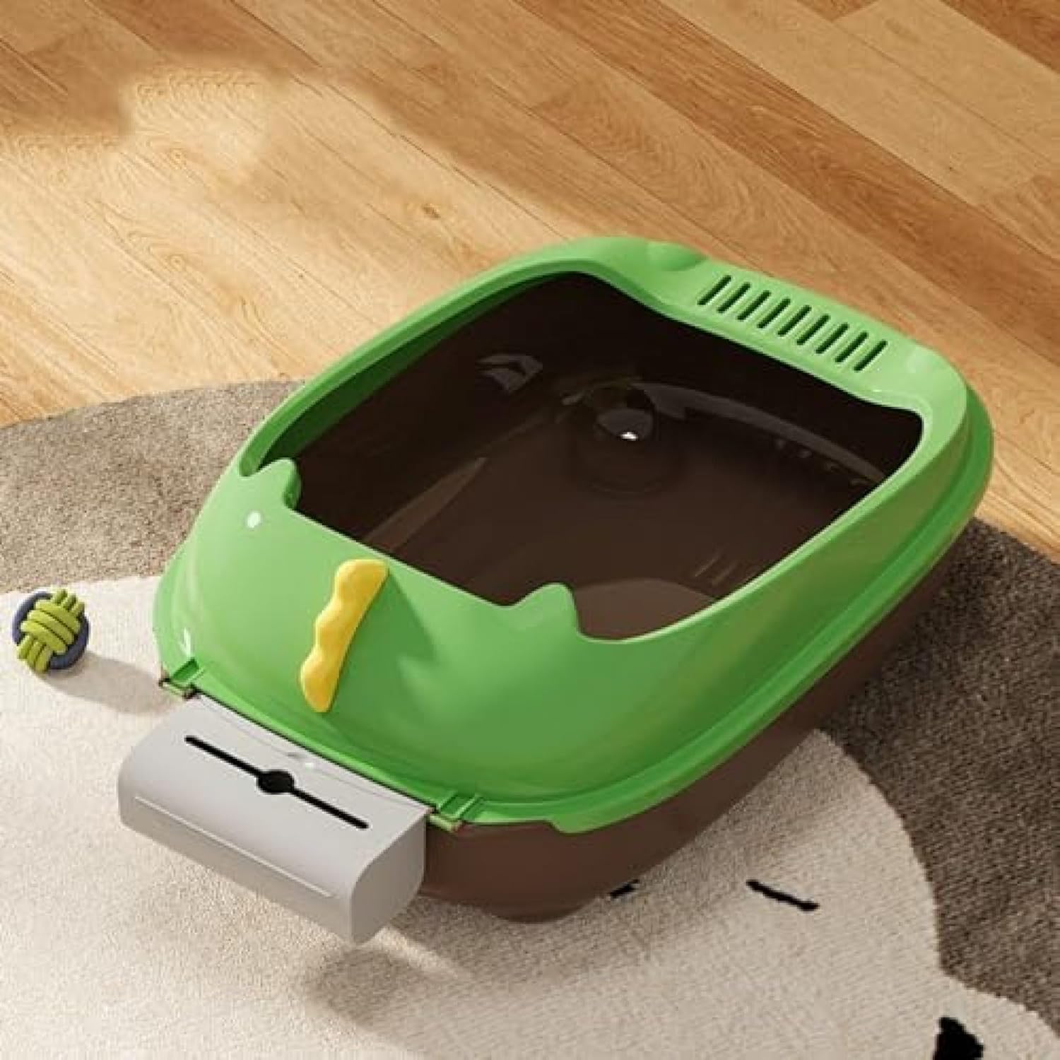 【百貨店SALE】猫室内用便器 大型猫 猫の室内用便器 開けはなし手合い 洗い濯ぎし分かりやすい 猫用室内用便器本体 大静電容量 広々大きさ 飛び散らない 小ぎれい 洗える 猫室内用便器 取り合わせ室内用便器 シャヴェル付き添い人 耐久性 恐竜型 50x35x20c