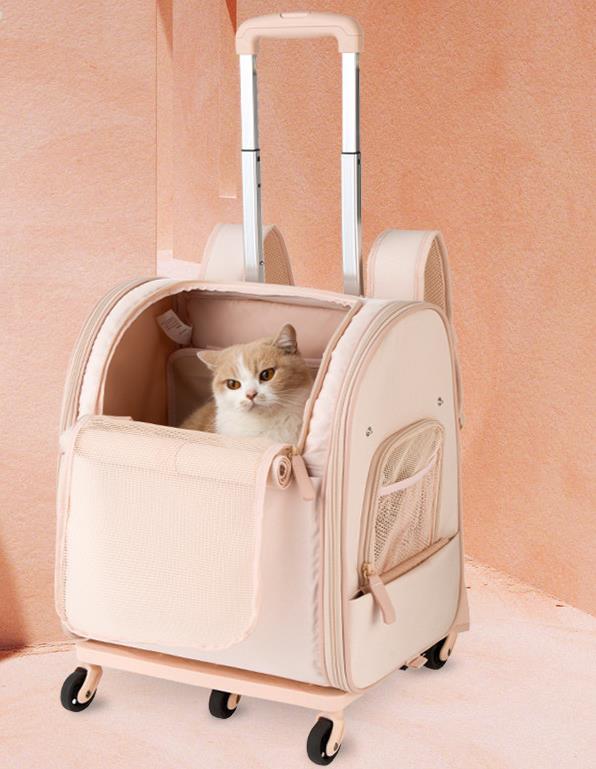 ドローバー付け 猫キャリーリュック 犬用キャリーカート ペットキャリー 折りたたみ可|おとショップ